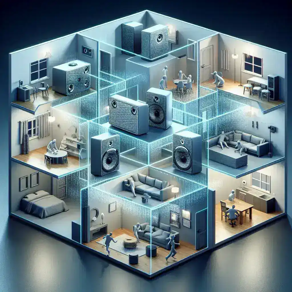 ¿Cómo configuro un sistema de audio para varias habitaciones?