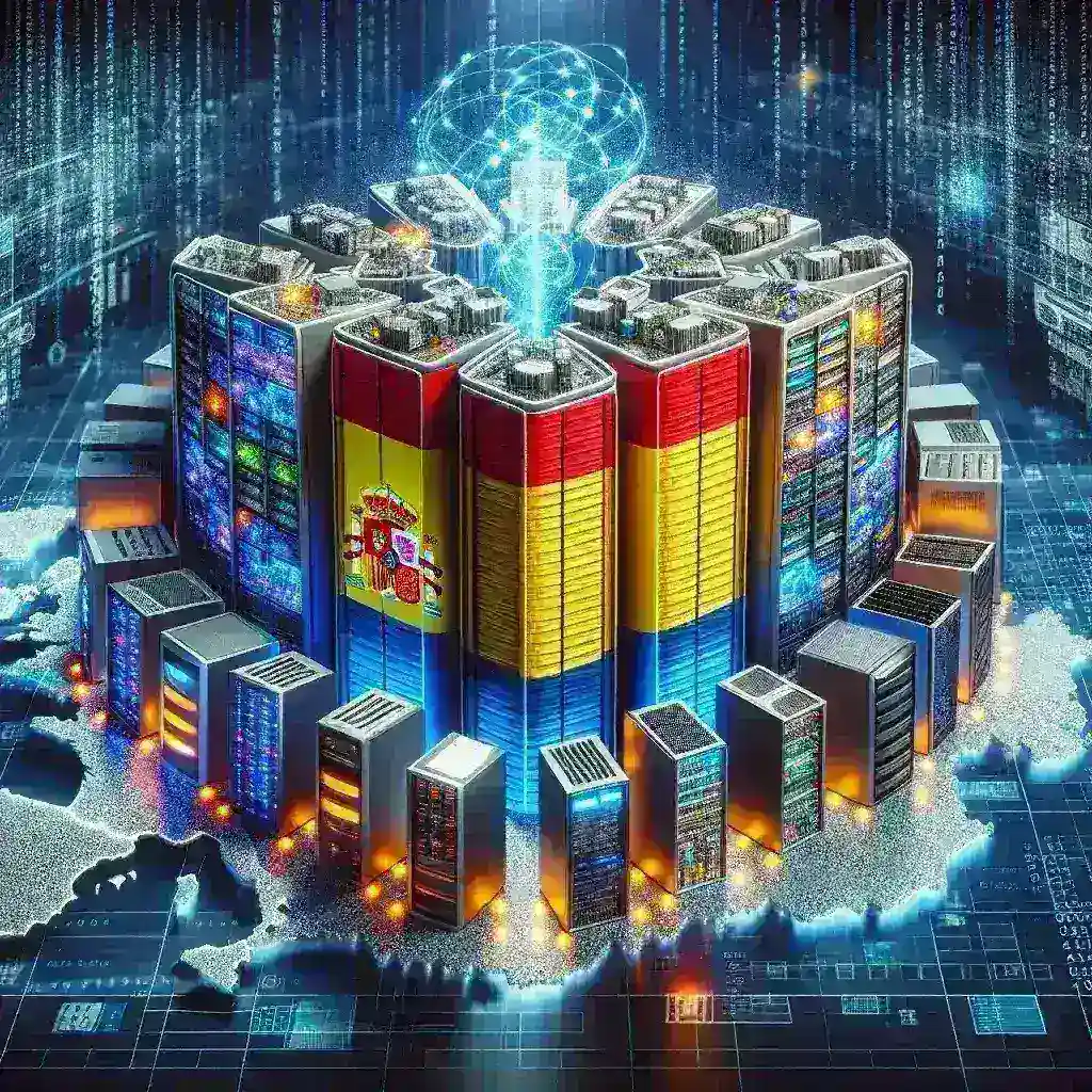 "Spain's collaboration in the EuroHPC network for advanced computing, showcasing high-performance computing infrastructure and technology innovations."